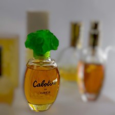 Cabotine de Grès Eau de Toilette Bottle w/ Green Floral Cap Vintage COLLECTIBLE picture