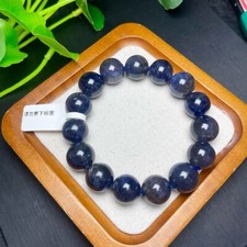 15mm Natural Cordierite Bead Bracelet Reiki Crystal Quartz Healing Decorate 1pc picture