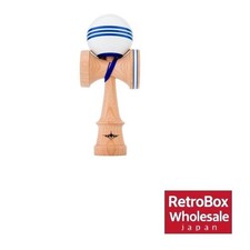 KENDAMA USA Kaizen Kendama Jet Shape Triple Split Improved Kendama White/Blue picture