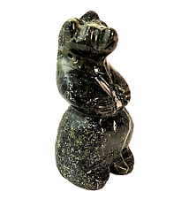 Zuni Small Bear Fetish Figurine Green Marble Pendant Native American 1.5 in picture
