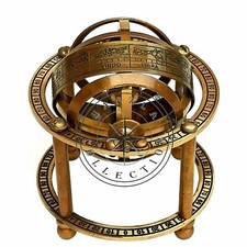 Antique Brass Armillary Sphere Nautical Collectible Globe Astrolabe Maritime picture