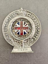 1920s Royal Automobile Club RAC Associate Car Badge License  Plate Topper 1932 picture