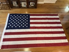 5x8 US Flag Heavy-Duty Nylon | Embroidered Stars, Sewn Stripes, Grommets picture