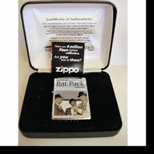 Rare 2004 Limited Edition Frank Sinatra Rat Pack Monochrome Zippo Lighter picture