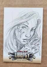 2011 Cryptozoic CBLDF Liberty Hand Drawn Sketch Card Unknown Artist  picture