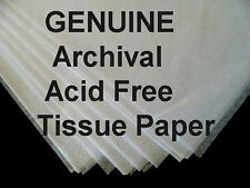 25 Sheets ACID FREE White Tissue Paper UNBUFFERED LG 20 x 30