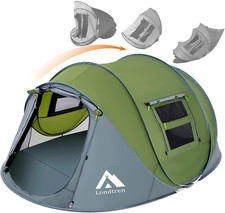 4 Person Easy Pop up Tent Waterproof Automatic Setup 2 Doors-Instant Family Tent picture