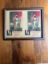 Vintage 1940s Budweiser Beer Menu Cover Advertising Framed It Lives Good Taste  picture