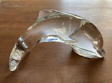 HOYA OF JAPAN, Crystal glass NEIL COHEN Dolphin figure, signed Rare.  Pristine picture