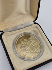 Rare Siegfried and Roy Gold Plated Magicians of the Century Coin #1915 w Case picture
