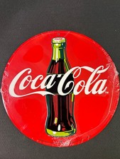 Round Red Coca-Cola Tin Sign picture
