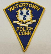Vintage Watertown Connecticut Police Triangle Patch Unused picture