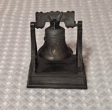 Vintage Small Liberty Bell Pencil Sharpener Miniature Metal Die Cast Novelty picture