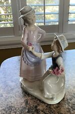 Vintage Nao Lladro “ My Two Girls Picking Flowers “ 9.5”tall picture
