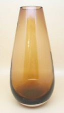 GORGEOUS Glass Vase Brown Amber 10.25