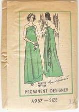 Vtg 1970’s Prominent Designer Pattern Gloria Vanderbilt Dress A957 Size 12 Uncut picture