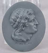 Wedgwood Demetrius I Poliorcetes Black Basalt Portrait Medallion Plaque picture