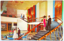 Concord Hotel New York Postcard Vintage Chrome Staircase Travel Kiamesha Lake NY picture