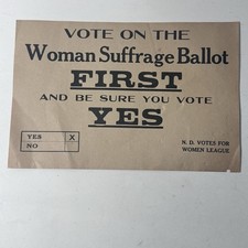 Votes For Women Small Poster Window Display Original Antique 1910s Suffrage picture