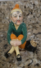 VTG Irish Dresden Leprechaun Figurine MV Ireland Porcelain Pot of Gold picture