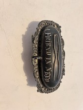 Antique E G Webster & Son Silverplate Hairpin Holder Trinket Box Hinged Lid picture