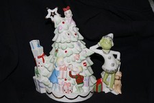 LENOX - Dr Seuss - A GRINCHY CHRISTMAS TEAPOT Porcelain w/24-Karat Gold acc- New picture