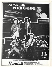 Peter Gabriel Band 1979 Randall RB-120 Guitar Amplifier advertisement amp ad picture