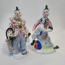 Vintage Mid Century Hobo Clown Figurines Set Of Two picture