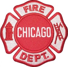 CHICAGO FIRE DEPARTMENT MALTESE PATCH: Standard Red picture