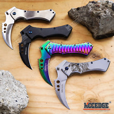 Grim Reaper Scythe Style Pocket Knife Hunting Outdoor Survival Gear picture