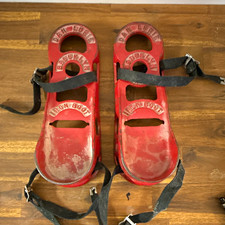 Vintage Dan Lurie Brooklyn NY Boots Cast Iron Red Weightlifting Set mint straps picture