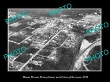 OLD 8x6 HISTORIC PHOTO OF MOUNT POCONO PENNSYLVANIA AERIAL VIEW OF TOWN c1930 picture