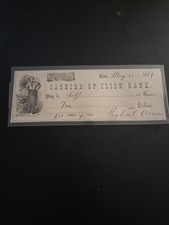 1857 CHECK FROM CASHIER OF ILION BANK, ILION , NY picture