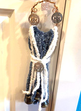 SALE Witch Bells Blue Pentacle Conjure Folk Magic  Hoodoo Pagan Protection H38 picture