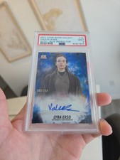 2021 Topps Chrome Star Wars Galaxy Auto Valene Kane Blue Refractor /150 PSA 9 picture