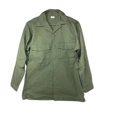 shirt mans utility poly cotton durable press og 507 vintage military usgi  picture