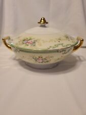 Meito China Dalton Covered Soup Vegetable Serving Bowl Retired Fine China 1940's picture
