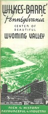 1940 Pictorial Map WILKES-BARRE Wyoming Valley Anthracite Coal Mine Pennsylvania picture