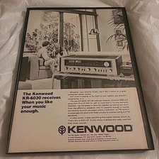 Kenwood KR-6030 Reciever Framed Print Ad 1978  8.5X11  Vintage  picture