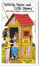 Hillbilly Hippie Little Mama QSL Postcard Astoria, OR Outhouse Runnin Bare #783 picture