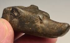 Ancient Roman Bronze Patera Handle with Wolf Head . VERY RARE picture