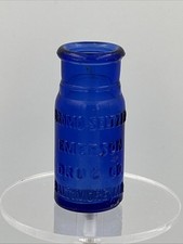 Bromo Seltzer Emerson Drug Co Baltimore MD Cobalt Medicine Bottle 2.5” picture