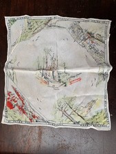Vtg Guernsey British Island Printed Souvenir Linen Handkerchief picture