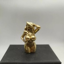 Solid brass sexy girl female body statue picture