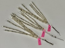 18 Vintage Mercury Glass Silver Japan Christmas Spikes Sprigs Spray Stem Decor picture