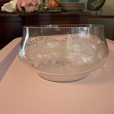Etched Floral Crystal Bowl picture
