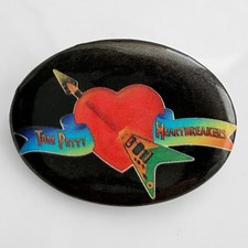 RARE Vintage 1970s TOM PETTY & The Heartbreakers promo pin oval button badge picture
