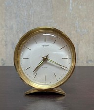 Vintage Junghans Bivox Alarm Clock 7 Jewels West Germany Brass Desk Clock picture