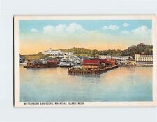 Postcard Waterfront And Docks, Mackinac Island, Michigan picture