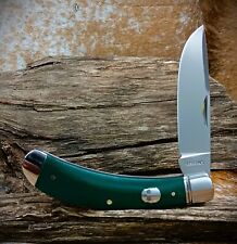 NIB RoseCraft Blades Obed Creek Bow Trapper RCT015 Drop Point Blue Green Micarta picture